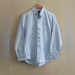 Vineyard Vines Slim Fit Whale blue denim look button down shirt size small